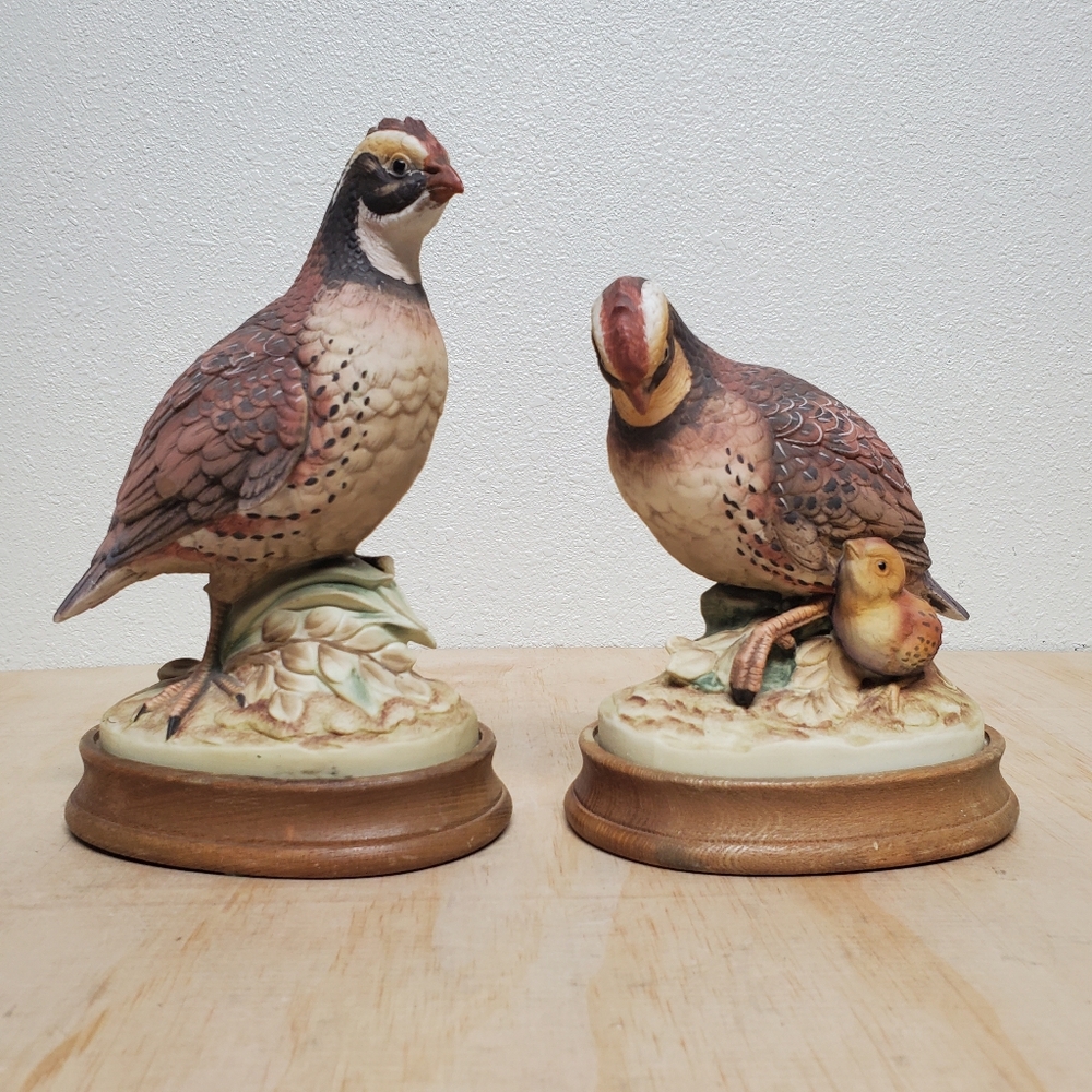 Vintage Pair of Bob Quail Figurines Andrea Sadek
